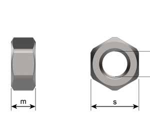 A2 FULL NUT 1/4 BSF