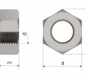 A2 HEX LOCK NUT 9/16 UNF .