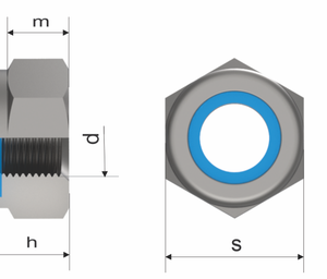 A2 NYLOC NUT 3/8 BSW .