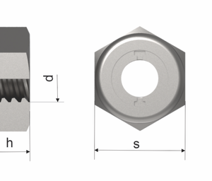 M10 STAINLESS STEEL A2 STIFFINOX NUT