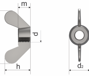 A2 WING NUTS 1/2 UNC AMERICAN TYPE (ASME B18.6.9)