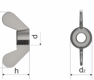 Art. 315 (AF) A4 M4 Wing Nuts, American Form